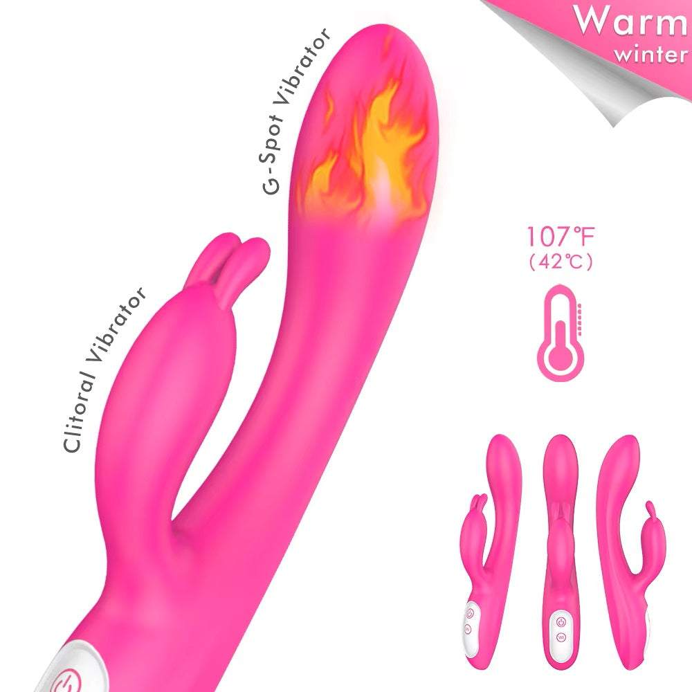 Vagina Clitoris Stimulation G Spot Rabbit Vibrator Heating Function Vibradores Juguetes Sexualespara Mujer for Women