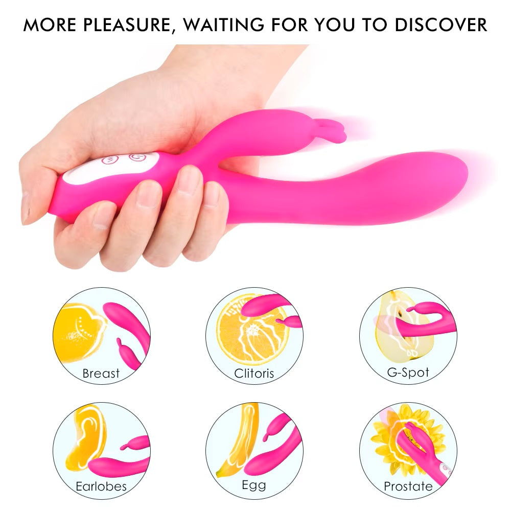 Vagina Clitoris Stimulation G Spot Rabbit Vibrator Heating Function Vibradores Juguetes Sexualespara Mujer for Women