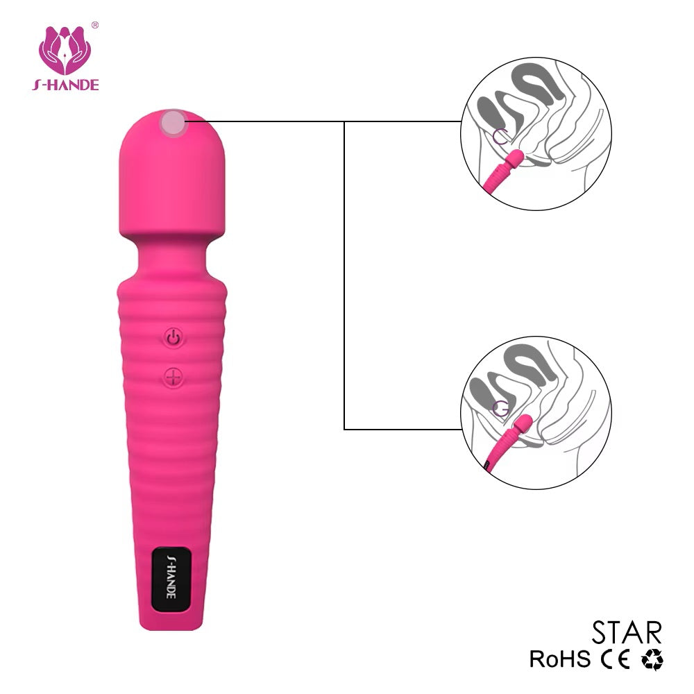Cordless Wand Massager for Back Neck Shoulder with 9 Powerful Speeds Vibration